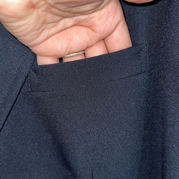 Towncraft 46L Navy Gold Tone Buttons Elegant Stunning Sport Blazer Jacket - Picture 8 of 13